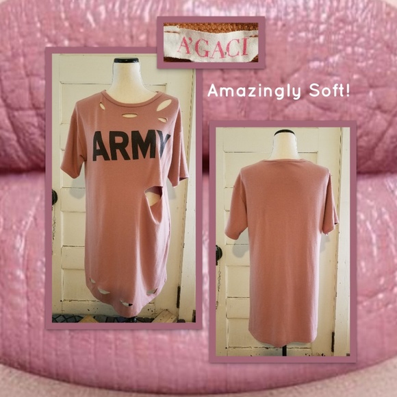 a'gaci Dresses & Skirts - A'Gaci Midi Amazingly Soft Distressed Dress